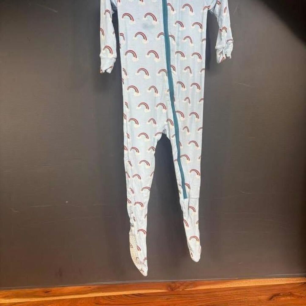 18-24m Kickee pants footed sleeper, rainbow print